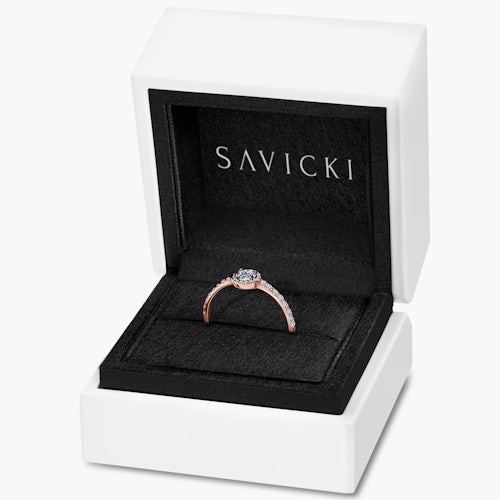 Pierścionek zaręczynowy This is Love: różowe złoto, diament